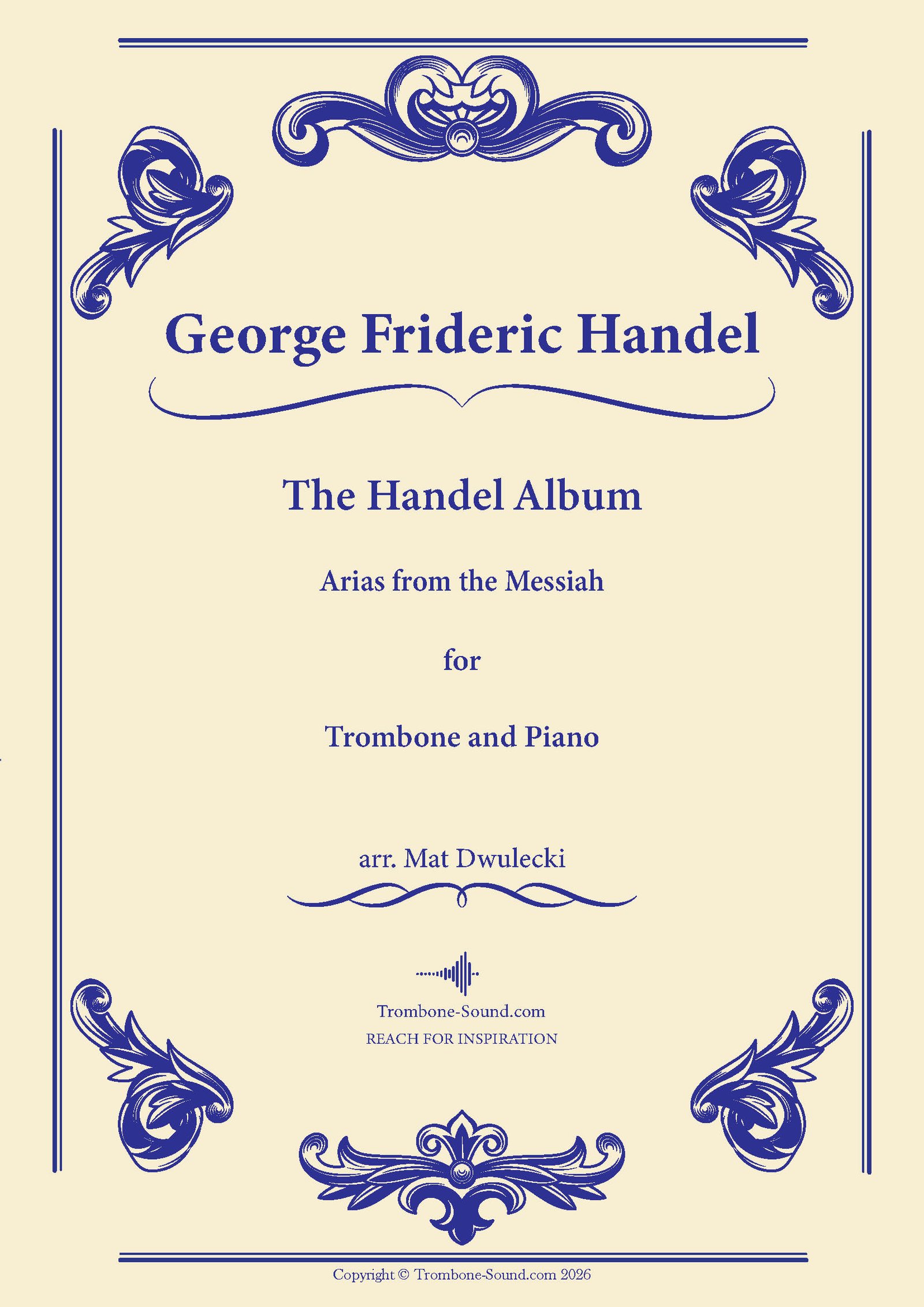 Cover of Handel – Messiah Arias for Trombone and Piano